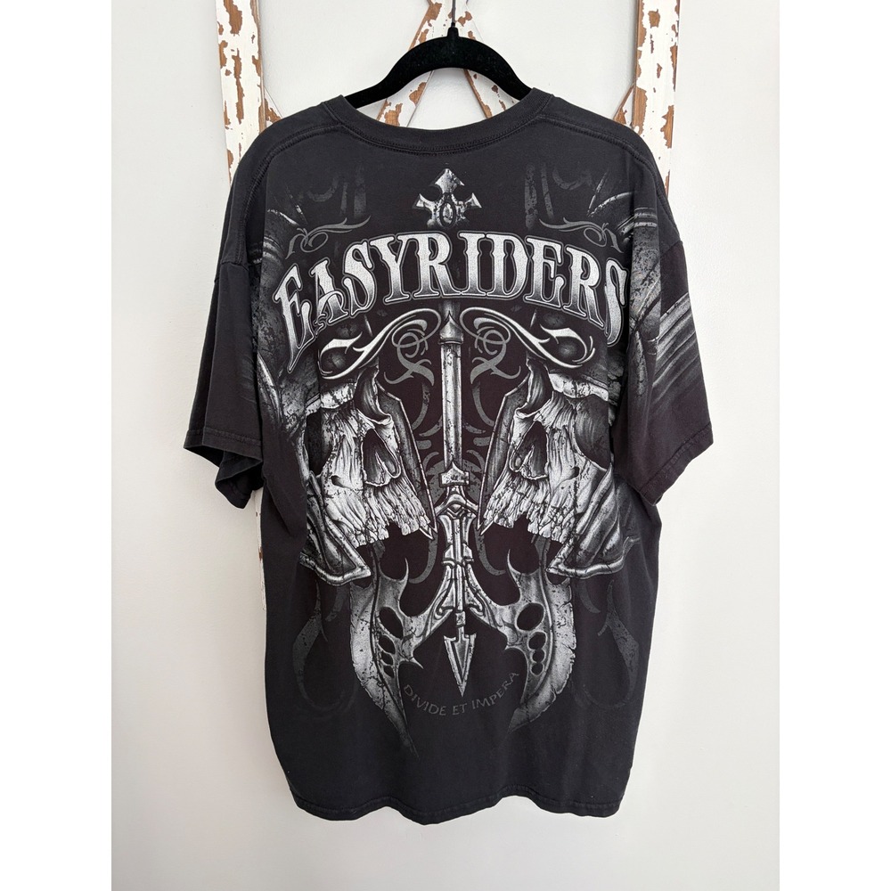 Easy Riders Motorcycle Tee Men's XL Skulls Graphic